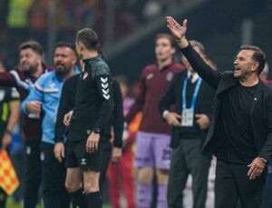 Galatasaray-Trabzonspor maçında Okan Buruk hakeme böyle tepki verdi