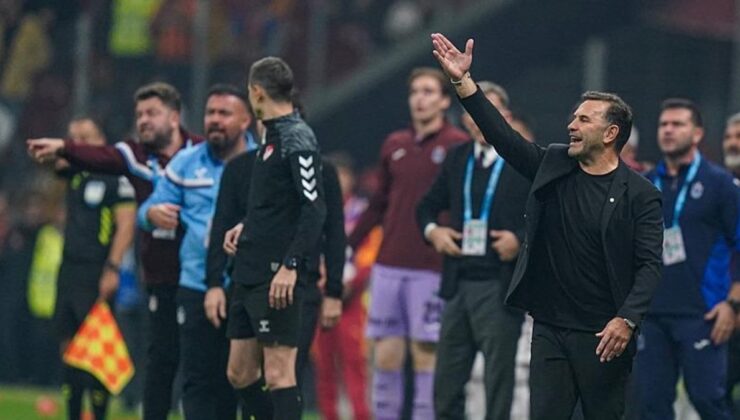 Galatasaray-Trabzonspor maçında Okan Buruk hakeme böyle tepki verdi