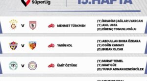 Süper Lig'de 15. Hafta için Heyecan Dorukta! Hakemler Açıklandı