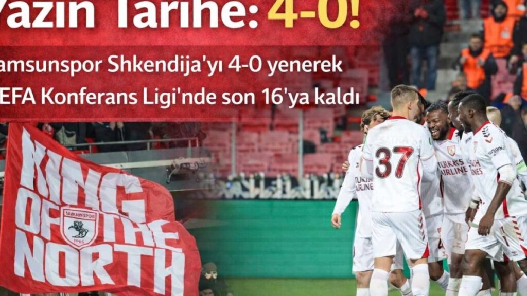 Samsunspor'dan Avrupa'ya Damga Vuran 4-0'lık Galibiyet!