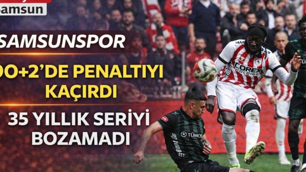 Samsunspor, Maçın Son Dakikasında Şok Bir Beraberliğe İmza Attı!